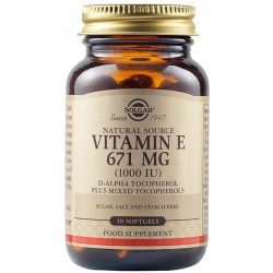 Solgar Natural Source Vitamin E 671mg (1000 IU), 50softgels